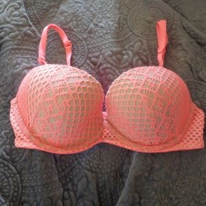 Sexy Pink Fishnet Bra